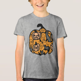Retro Svarta katter och Pumpkin Dreams T Shirt