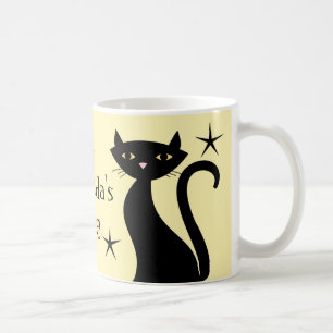 Retro Svarta katter, Sunnyday Gult Kaffemugg