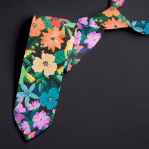 Retro svarta regnbågsblommor Mönster