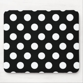 Retro svartvit polka dots musmatta