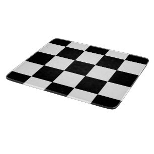 Retro svartvit schackbrädeskärbräda
