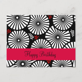 Retro svartvita blommor vykort