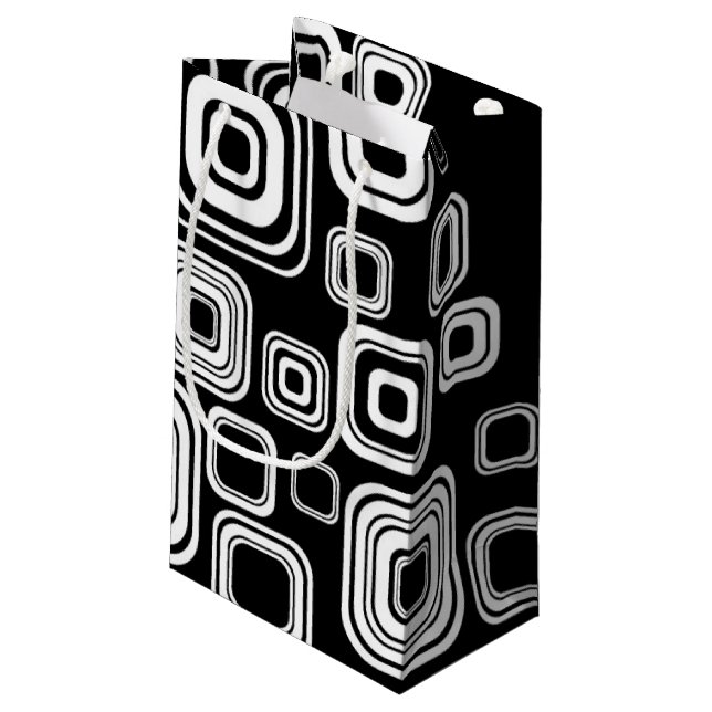 Retro svartvitt kvadrerar (Baksidan Vinklad)