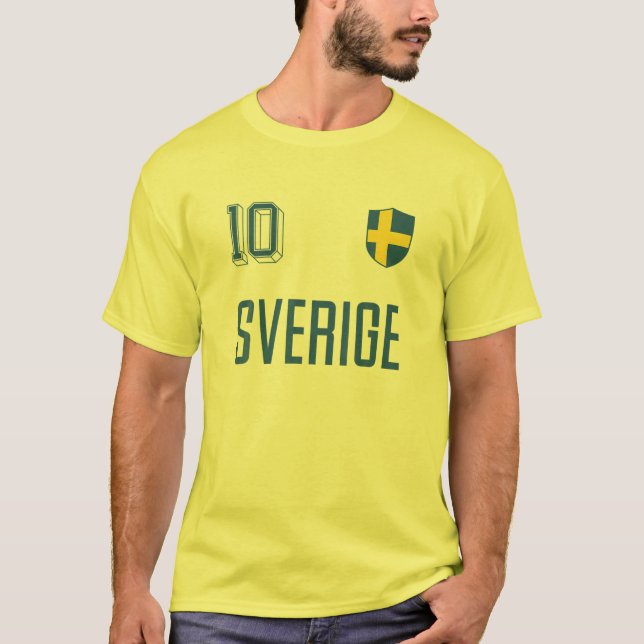 Retro Sverige Ocer Jersey Sveri 10 Sveri T Shirt (Framsida)