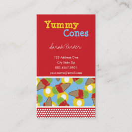 Retro Sweet Cherry Lime Ice Cream Dessert Visitkort