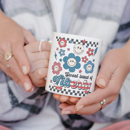 Retro Sweet Land Liberty Baby fjärde juli Kaffemugg