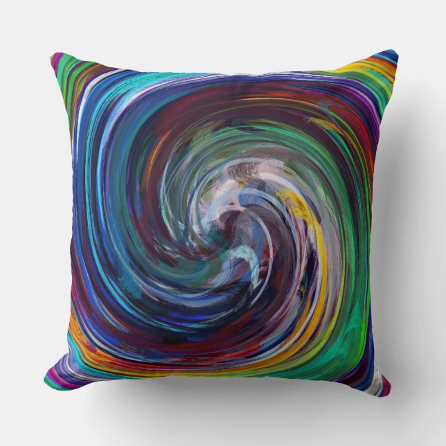 Retro Swirl Abstrakt Art. 6 Kudde (Framsida)