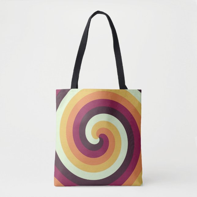 Retro Swirl Vortex Tygkasse (Framsida)