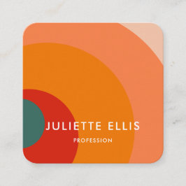 Retro SwirlBusiness Card Fyrkantigt Visitkort