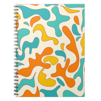 Retro Swirls: Blommönstret Vintage Anteckningsbok