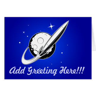 Retro Swoosh Hälsningskort