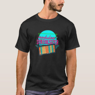 Retro Synthwave 80s Analog Synth Modular Synthesiz T Shirt