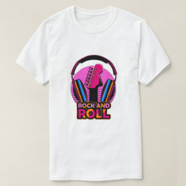 Retro Synthwave Rock 'n' Roll Gitarr T Shirt