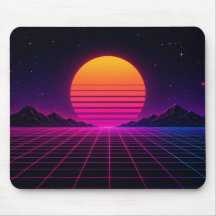 Retro Synthwave Solnedgång