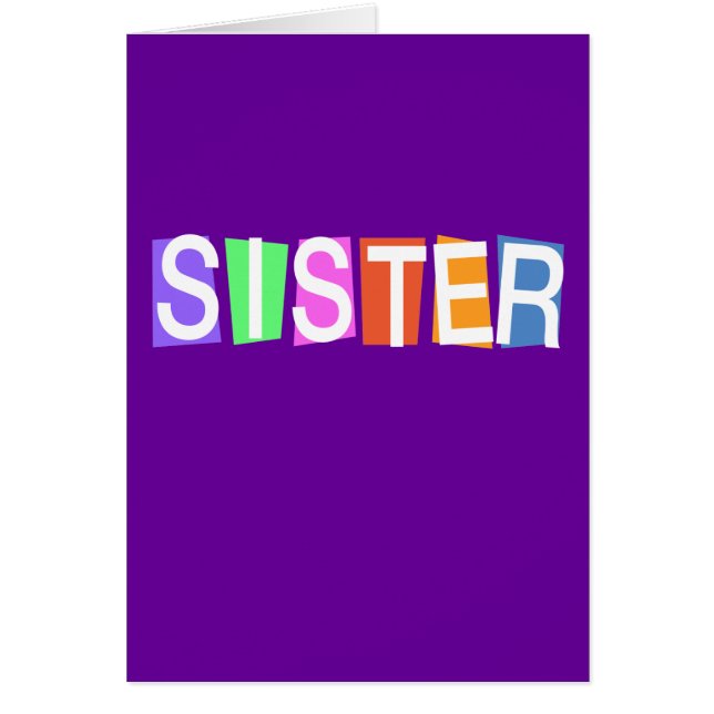Retro syster hälsningskort (Framsidan)