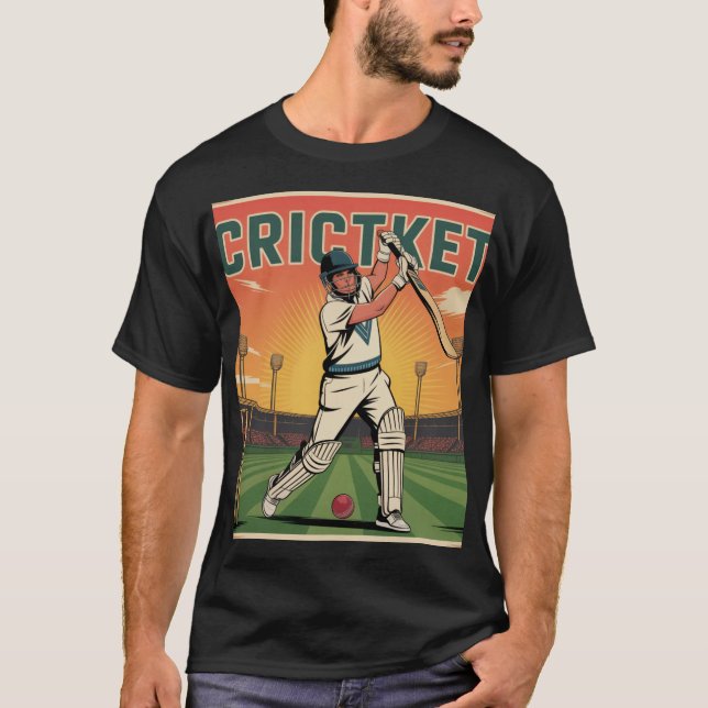 Retro T20 Cricket Fever Tee (Framsida)