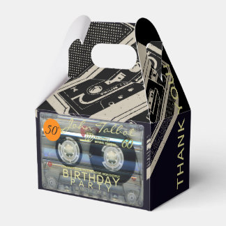 Retro T2 Audiotape 50:e födelsedag Tack FB Presentaskar