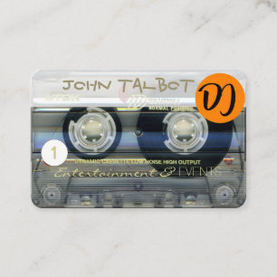 Retro T2 Audiotape DJ Cassette-Affärskort Visitkort
