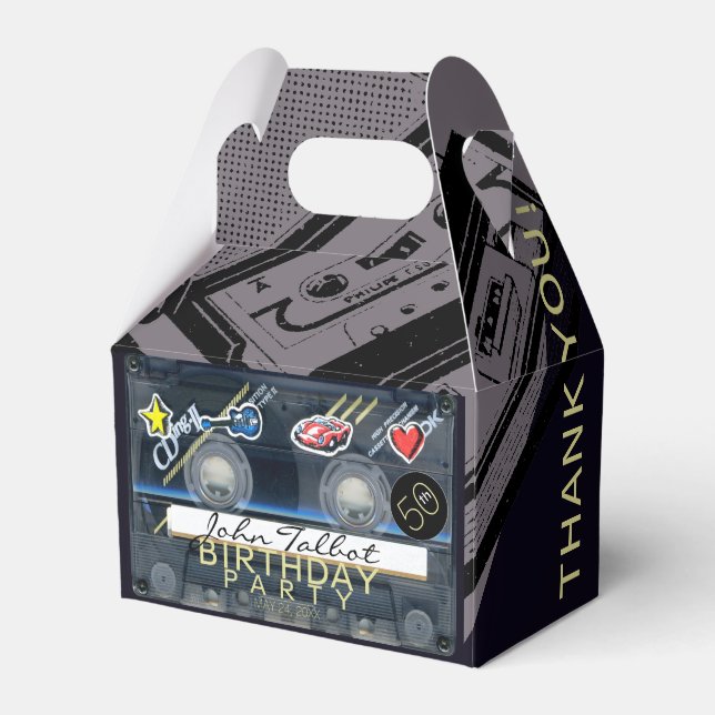 Retro T3 Audiotape 50:e födelsedag GFB Tack Presentaskar (Framsidan Sidan)