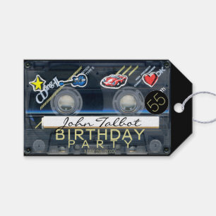 Retro T3 Audiotape 55th Birthday Tack Gift T Presentetikett