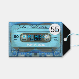 Retro T4 Audiotape 55th Birthday Tack Gift T Presentetikett