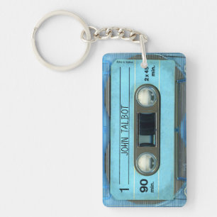 Retro T4 Blue Audiotape-blandbandskassett Namn K