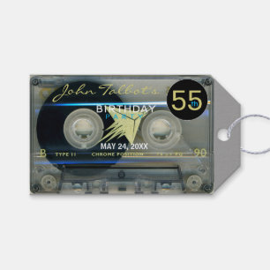 Retro T5 Audiotape 55th Birthday Tack Gift T Presentetikett