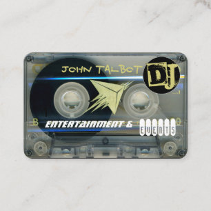 Retro T5 Audiotape Cassette 80s DJ Business C Visitkort