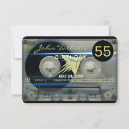 Retro T5 födelsedagsfest inbjudan för ljudband