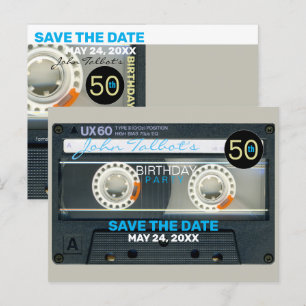 Retro T6 Audiotape 50:e födelsedagsfestens vykort