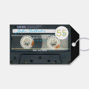 Retro T6 Audiotape 55th Birthday Tack Gift T Presentetikett
