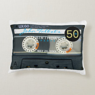 Retro T6 Audiotape Cassette 50:e födelsedagenA Pi Prydnadskudde
