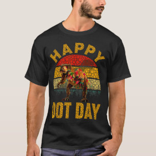 Retro T Rex Dinosaur älskare prickar Glad prick da Shirt