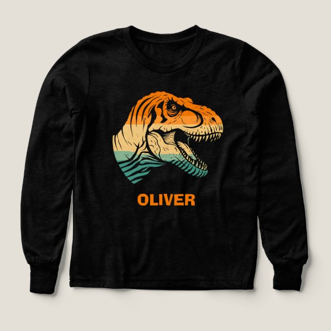 Retro T-Rex Dinosaur T-Shirt (Design framsida)