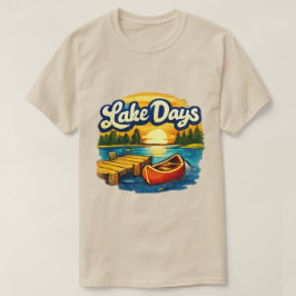 Retro T-shirt för sjö dagar | Solnedgångströja