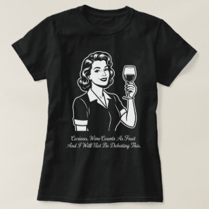 Retro T-Shirt med vin räknas som frukt