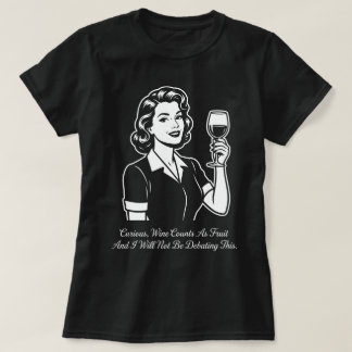 Retro T-Shirt med vin räknas som frukt