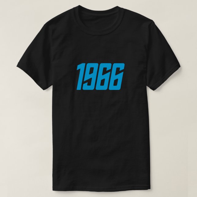 Retro T-tröja 1966 (blått) T Shirt (Design framsida)