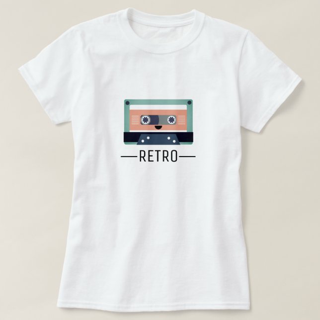 Retro T-tröja för Kawaii | kassett | T Shirt (Design framsida)
