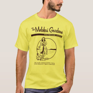 Retro T-tröja för Molokai trädgårdvardagsrum Tee