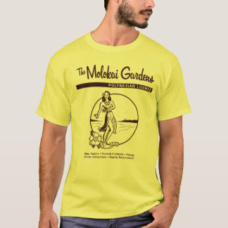 Retro T-tröja för Molokai trädgårdvardagsrum Tee