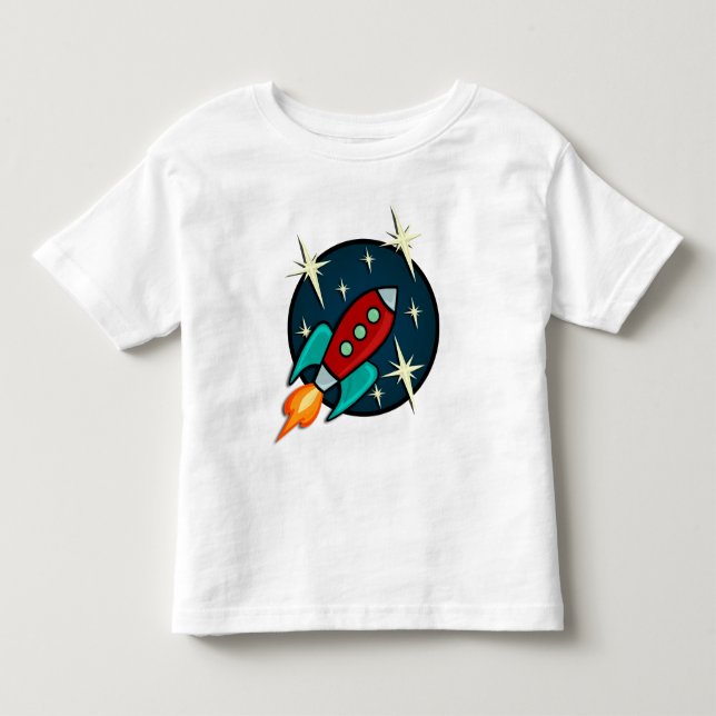RETRO T-TRÖJA FÖR RAKETFRAKTSMÅBARN TEE (Framsida)