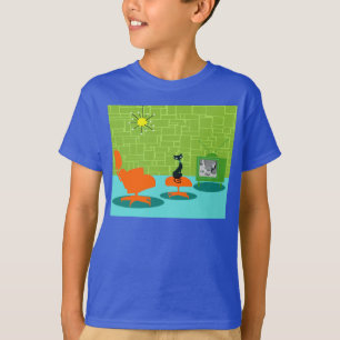 Retro T-tröja för utrymmeålderkattunge Tee