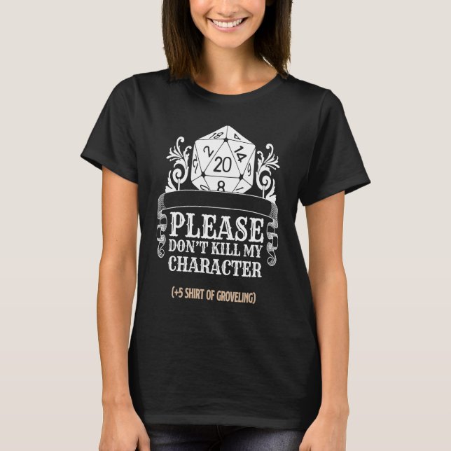Retro Tabletop Dungeons Game I RPG Dice Cube T Shirt (Framsida)