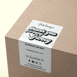 Retro-Tack för inköp av Groovy Black & White Fraktsedel