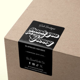 Retro-Tack för inköp av Groovy Black & White Fraktsedel