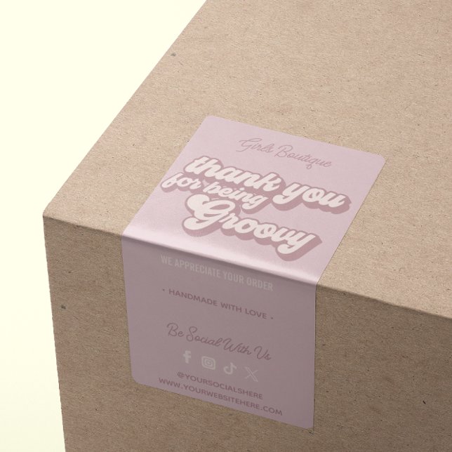 Retro-Tack för inköp av Groovy-Lila Fraktsedel (Skapare uppladdad)