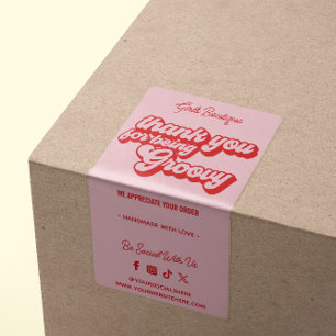 Retro-Tack för inköp av Groovy Rosa & Red Fraktsedel