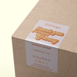 Retro Tack för inköp Groovy Terracotta Fraktsedel