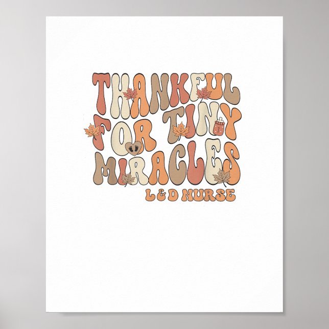 Retro - tack för Thanksgiving Labo av små Miracles Poster (Framsidan)